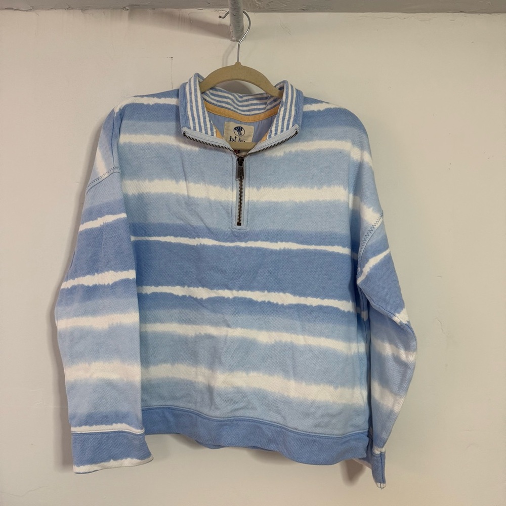 Fat Face “the Airlie” Tie Dye Quarter Zip 100% Cotton